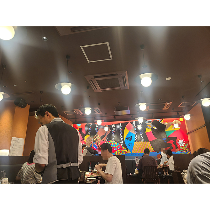 俺の焼肉銀座4丁目　別邸　壁画（1800×5200）